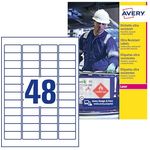 AVERY Zweckform L7911-10 Strapazierfähige Folienetiketten, 480 Aufkleber, 45,7x21,2mm, extrem stark selbstklebend, reiß- und wasserfest, für schwierige Oberflächen, weiß