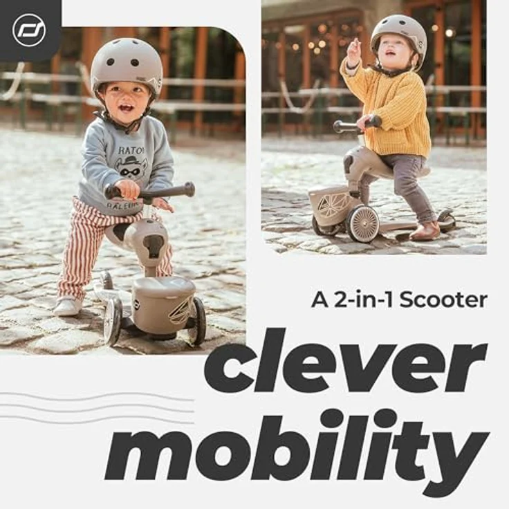 Scoot and Ride Scoot&Ride Highwaykick 1 Lifestyle - Rutscherfahrzeug und Scooter, 2in1 Kickboard/Kickboard mit Sitz, für Kinder von 1-5 Jahren, grün – Bild 3