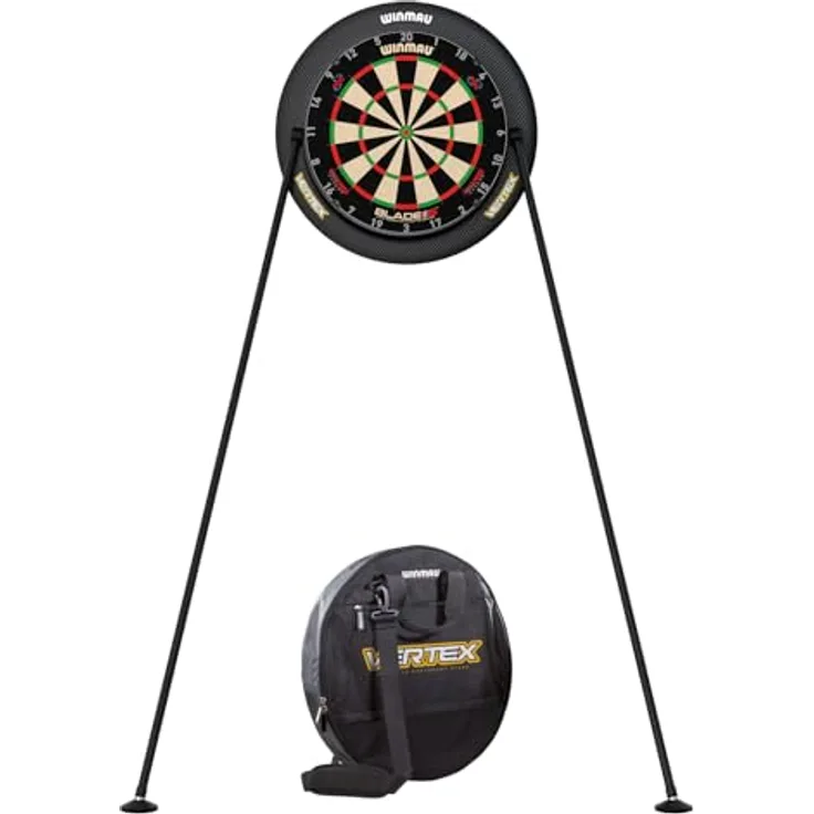 WINMAU Vertex Portable Dartboard Stand, originaler stabiler Stand für klassische Dartscheiben