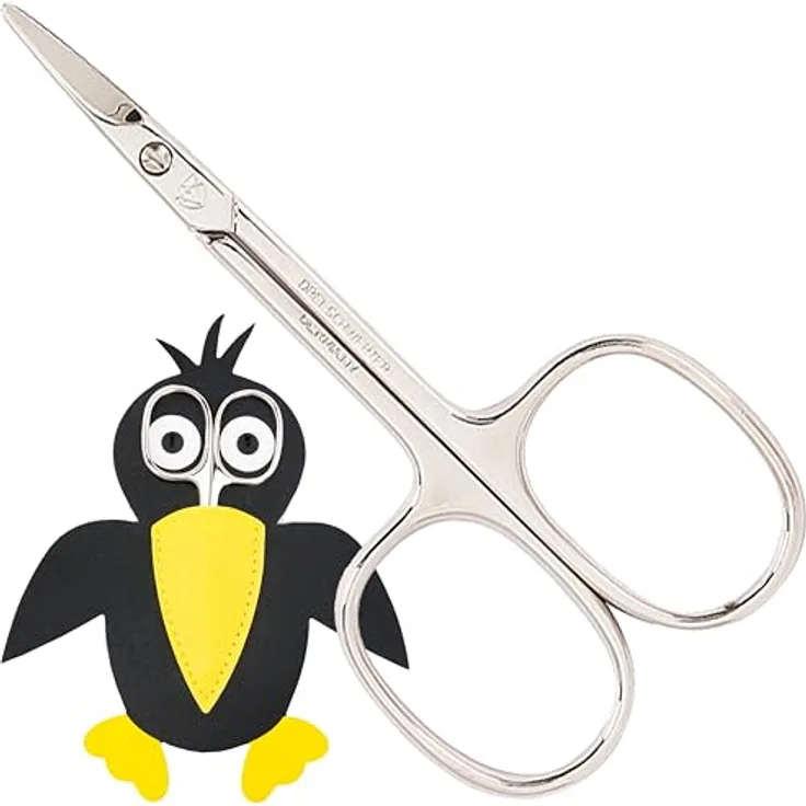DREI SCHWERTER Babyschere 'Rabe Corbi', Nagelschere mit rund geschliffener Spitze und Etui für Babies und Kleinkinder