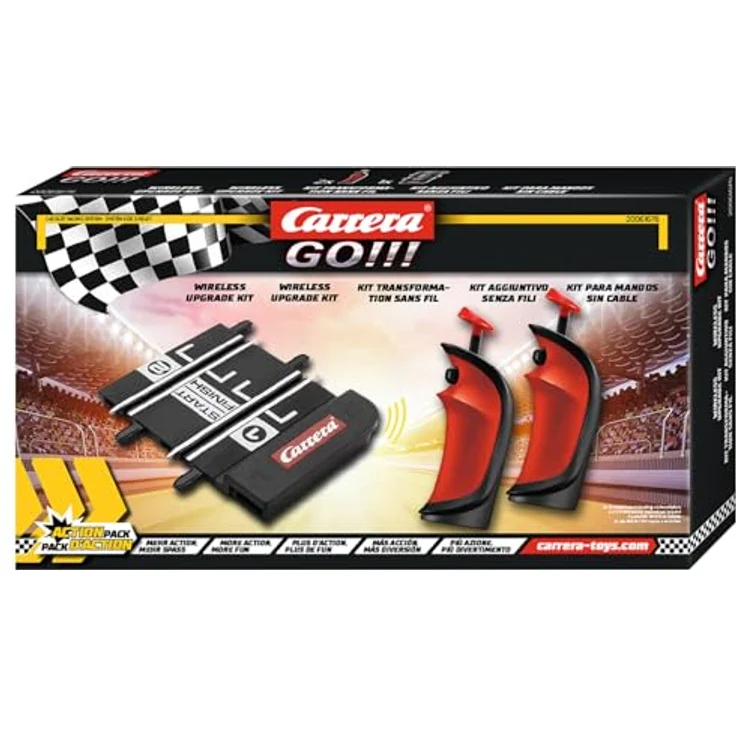 Carrera GO!!! Wireless Upgrade Kit 20061676, Kabellose Handregler mit Wireless Anschlussschiene für GO!!! Rennbahnen, verbesserter Komfort & Bewegungsfreiheit – Bild 2