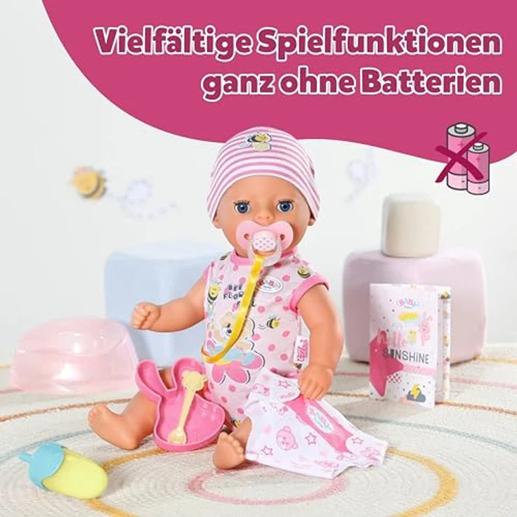 Baby Born Babypuppe Little Baby Girl, Lena, 36 cm, mit 7 Funktionen, rosa – Bild 9
