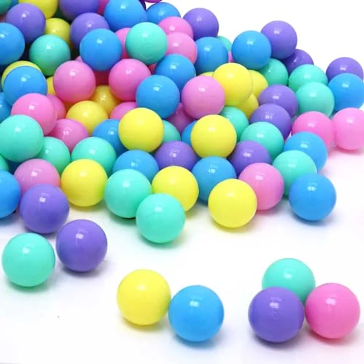 LittleTom Ab Null: 50 Bunte Bälle für Bällebad Baby Spielbälle 5,5cm - Indoor Outdoor Spielzeug für Spielzelt Spieltunnel Bällebad Kinder Plastikbälle Klein - Babyspielzeug Bällchenbad für Babys – Bild 1