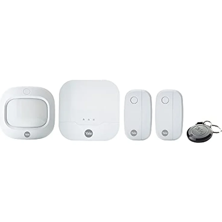 Yale Sync Smart Home Alarm (IA-311)- 5 TLG. - Alarmzentrale - Tür-/Fenstersensor - Bewegungsmelder - Schlüsselanhänger - Geolokalisierung - Funktioniert mit Alexa - Google Assistant - Philips Hue – Bild 1