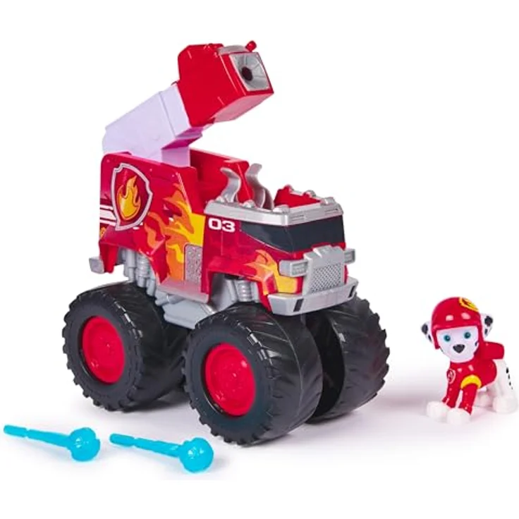 Paw Patrol Marshall Monstertruck, Feuerwehrwagen mit Geschoss-Abwurf und abnehmbarer Figur – Bild 1