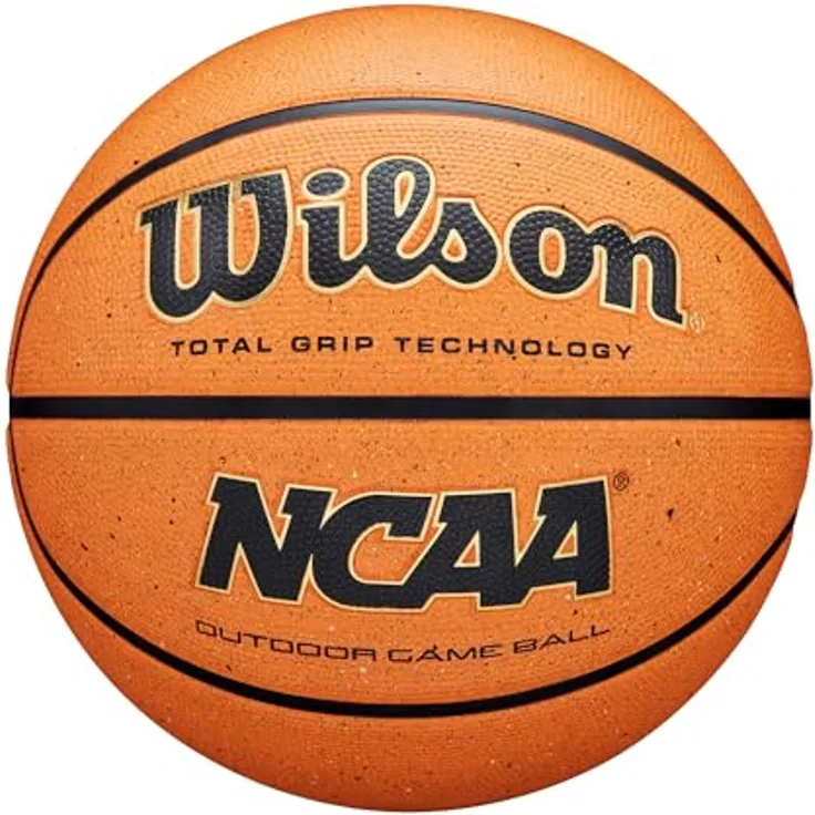 Wilson NCAA Outdoor Game Basketball, Orange, ergonomisches Design, wetterfest, langlebig