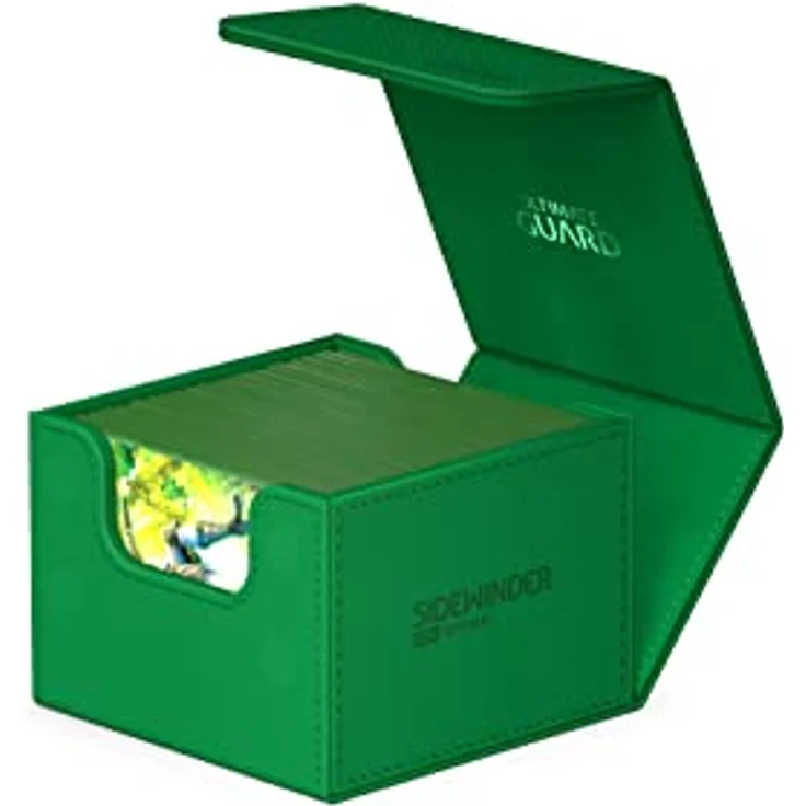 Ultimate Guard Sidewinder 133+ XenoSkin Monocolor Grün, Sammelkarten Zubehör mit Platz für bis zu 133 double-sleeved Karten – Bild 2