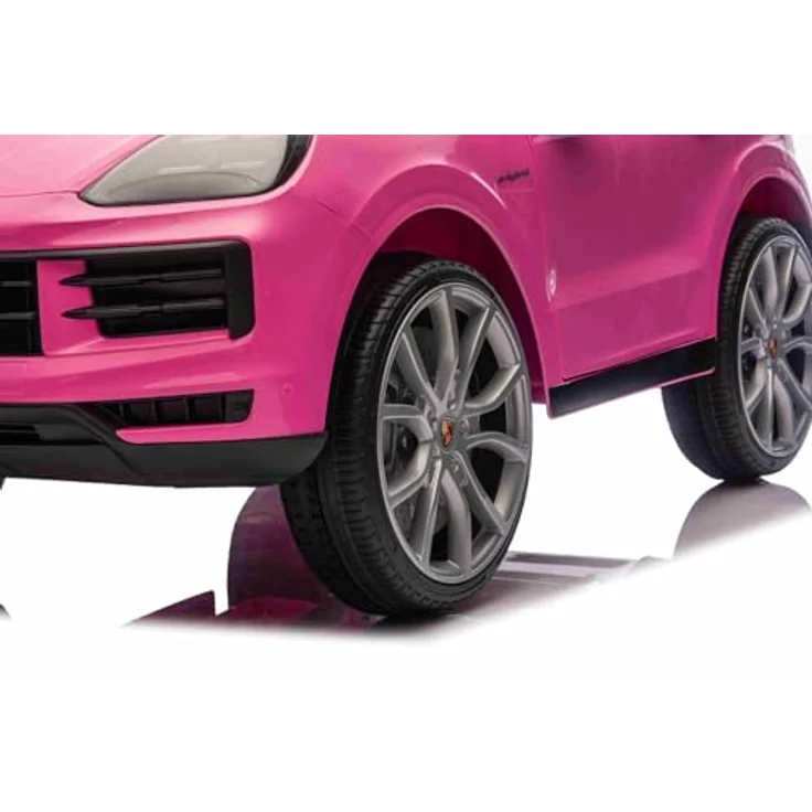 Beneo Motors Porsche Cayenne Kinder Elektroauto 12V lizenziert, Einzelsitz mit Lithium-Batterie, 2x25W Motoren, 2,4GHz Fernbedienung, MP3 USB/AUX, LED-Lichter, Federung, Rosa – Bild 5