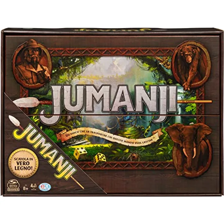 Spin Master Games Jumanji Legno Total Refresh, edle Holzversion aus der Original-Filmausgabe