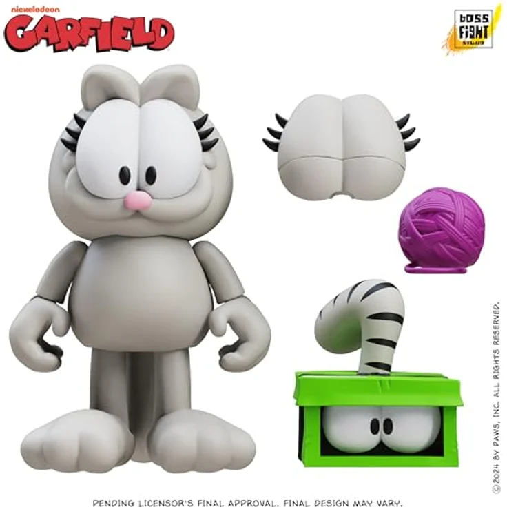 Boss Fight Studio Garfield Actionfigur Nermal, detailreiche Sammelfigur 10 cm mit Zubehör – Bild 3