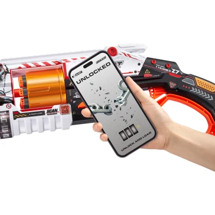 X-Shot Skins Lock Blaster mit QR-Code zum Entriegeln und 16 Darts von ZURU – Bild 3