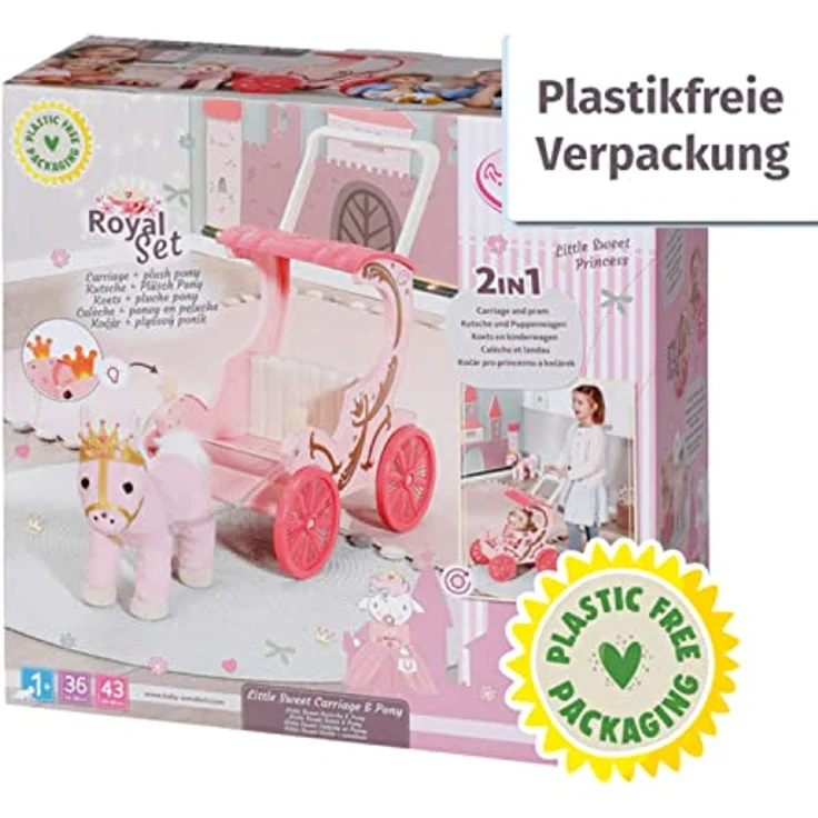 Baby Annabell Little Sweet Carriage & Pony Puppenwagen 1 Jahr Batterien erforderlich – Bild 9