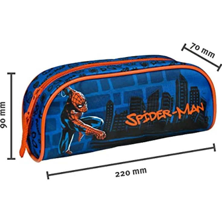 Spiderman Federmäppchen „Mehr als erstaunlich“, Etui mit Bleistifthalter für Schule, 22 cm hoch, 7 cm breit, 9 cm tief – Bild 3