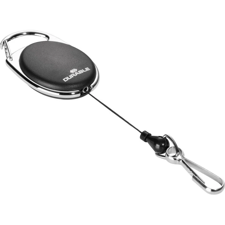 DURABLE Schlüsselanhänger Durable JOJO STYLE - 8327 Jojo für Ausweishalter Federhaken Schwarz 80 cm Länge