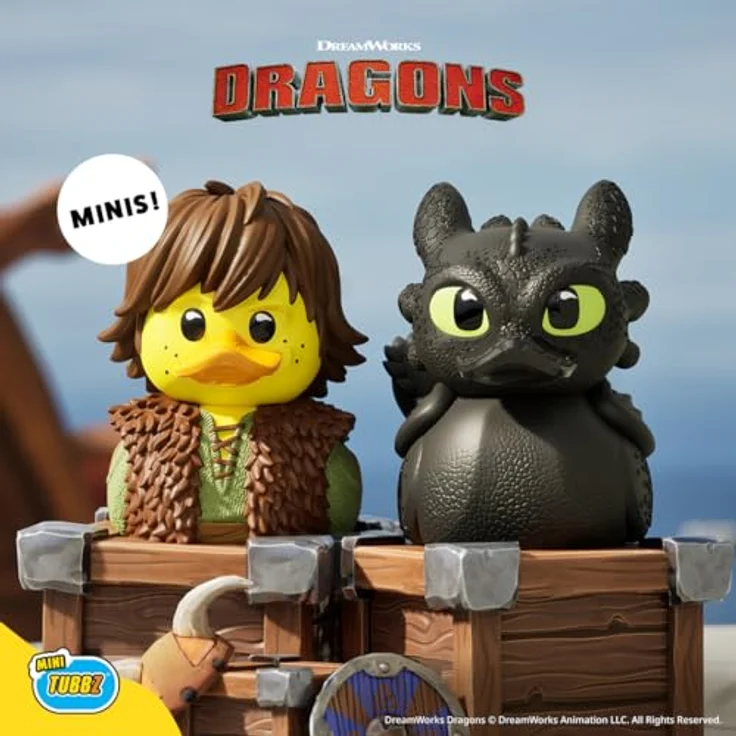 TUBBZ Mini: Drachenzähmen leicht gemacht - Ohnezahn, Cosplay-Gummiente Vinyl-Figur, ca. 5 cm, in dekorativer Mini-Badewanne – Bild 5