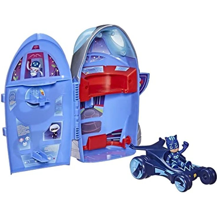 PJ Masks 2-in-1-Hauptquartier Spielset, Hauptquartier und Rakete, Spielzeug mit Action-Figur für Kinder ab 3 Jahren – Bild 2