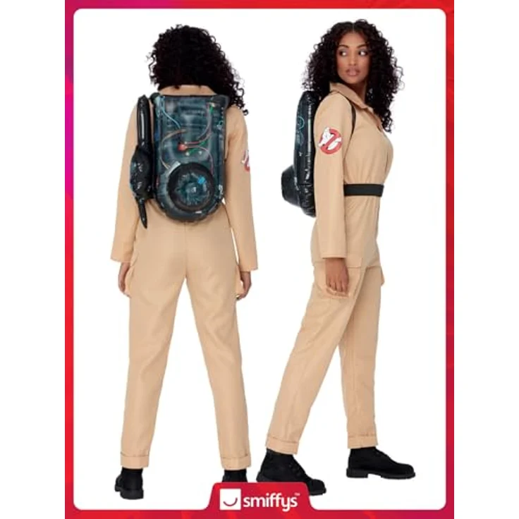Smiffys Ghostbusters - Uniform, Overall mit aufblasbarem Rucksack, Größe 44/46, lizenziertes Kostüm – Bild 4