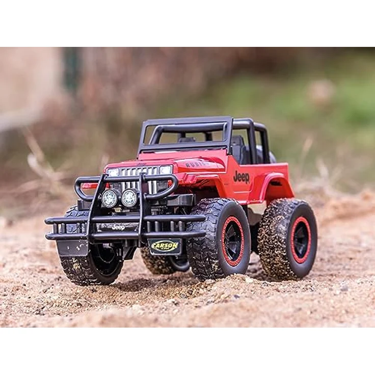 Carson RC Car,1:12 Jeep Wrangler 2.4G 100% RTR rot mit schlagfester Karosserie und geländegängigen Reifen – Bild 7