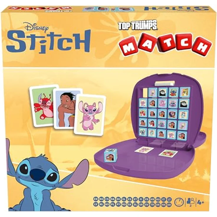 Winning Moves Top Trumps Match Stitch Edition, Brettspiel für 2+ Spieler ab 4 Jahren mit Lilo & Stitch Charakteren, multilingual im praktischen Koffer – Bild 2