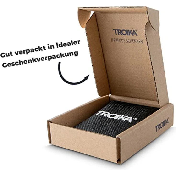 TROIKA 2-Way Key KR22-09/BK, Schlüsselanhänger mit 3 Schlüsselringen in 2 Größen, Schiebeverschluss, glänzend, gunmetal/schwarz – Bild 5