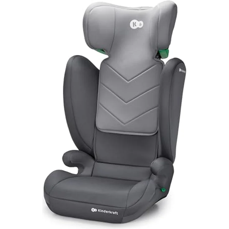 KinderKraft I-Spark, Kindersitz ECE R129/i-Size, 2-in-1 Sitzerhöhung, Höhenverstellbare Kopfstütze, Für Kinder 100-150 cm, Schwarz – Bild 5