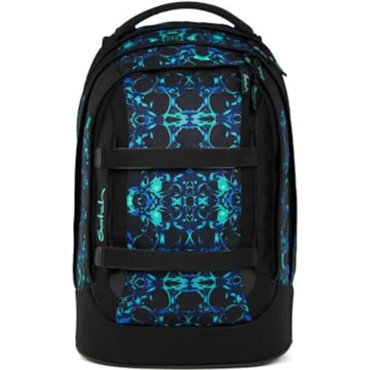 Satch pack Schulrucksack Set 2tlg. inkl. Schlamperbox, 30 Liter Volumen, 3D Soft-Mesh Rückensystem, Caleido Blue – Bild 2