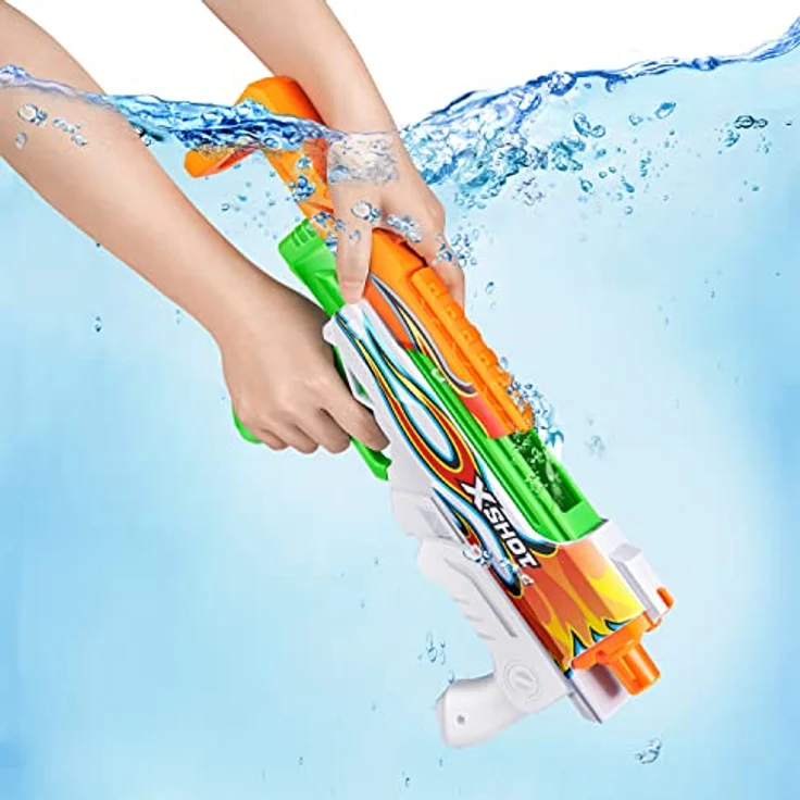 XSHOT Water Fast-Fill Skins Hyperload Wasserblaster, 500 ml Wasserkapazität, schneller Auffüllmechanismus, Pumpmechanismus bis 10 m – Bild 2