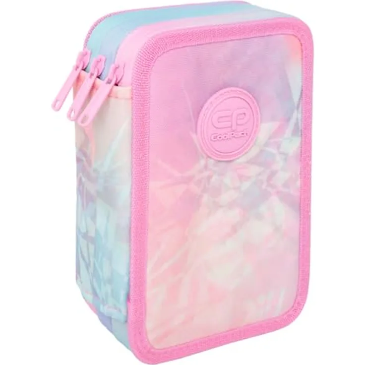 CoolPack XXL Federtasche 3-Fach Schulstiftetui, Federmappe mit Tie Dye Motiv, wasserabweisend und umfangreicher Ausstattung