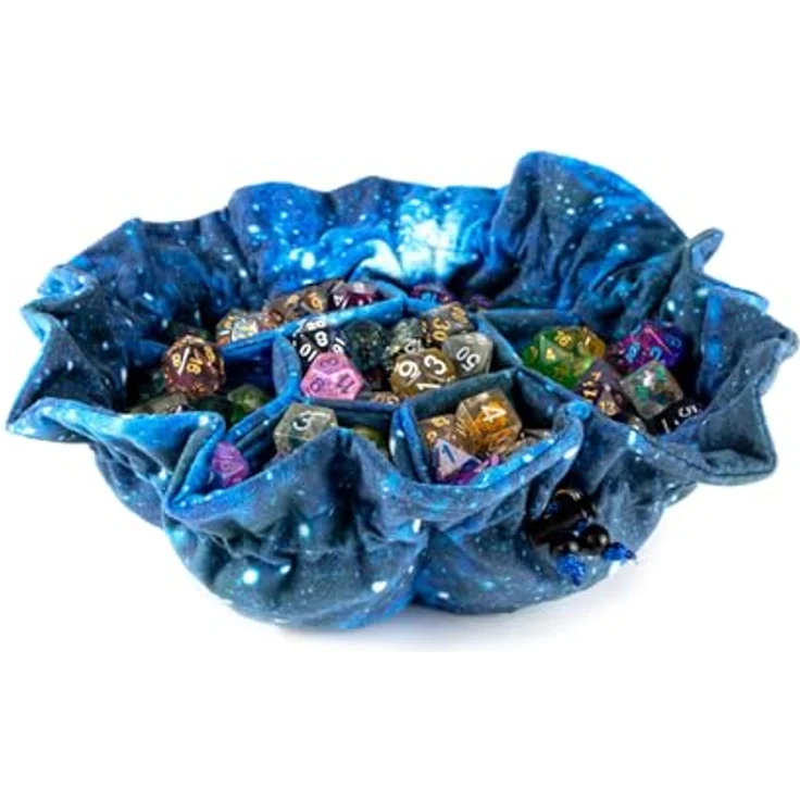 FanRoll Würfelbeutel mit Fächern, Velvet Galaxy, für über 150 Würfel, Größe 25 x 25 x 2 cm – Bild 9