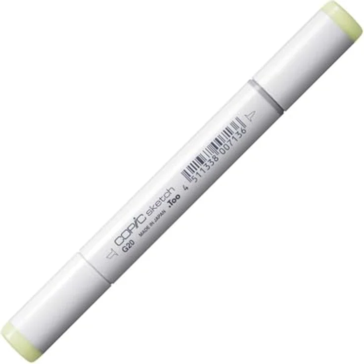 Copic Sketch Marker Typ G - 20, Wax White, professioneller Pinselmarker mit Super-Brush- und Medium-Broad-Spitze, schnelltrocknend – Bild 2