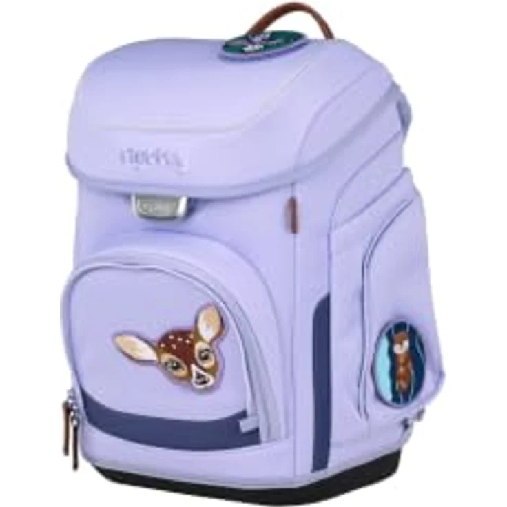 ergobag cubo Schulranzen-Set WaldBärsucher, ergonomischer Schulranzen mit individuell einstellbarer Rückenhöhe, wasserabweisend und reflektierenden Flächen – Bild 3