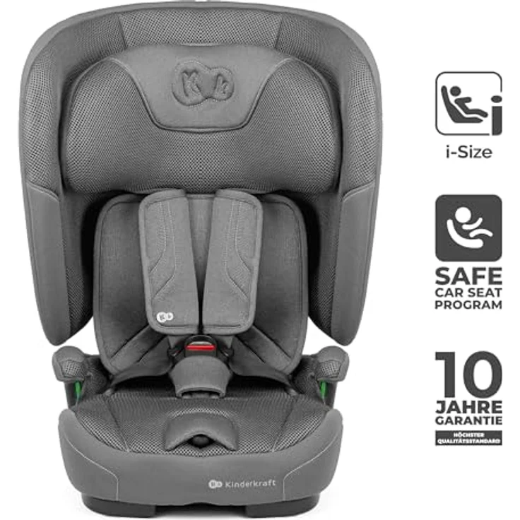 Kinderkraft Fix2Go Autokindersitz, 9-36 kg mit Schlaffunktion, Neigungsverstellung und SAFERIDE Sensor, Grey – Bild 12