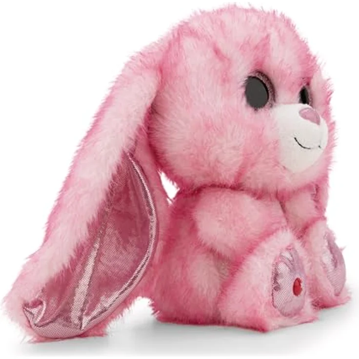 NICI Kuscheltier GLUBSCHIS Hase Flommi-Fun, 25cm, pink, superweiches Plüsch, ideales Geschenk für Kinder & Erwachsene, mit Glitzeraugen und langen Schlappohren – Bild 4