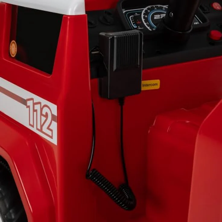 Actionbikes Motors Kinder-Feuerwehrauto LF112, Elektrofahrzeug mit 2,4 GHz Fernbedienung, Einsatzlicht, Sirene und Wasserspritze, geeignet für Kinder ab 3 Jahren – Bild 6
