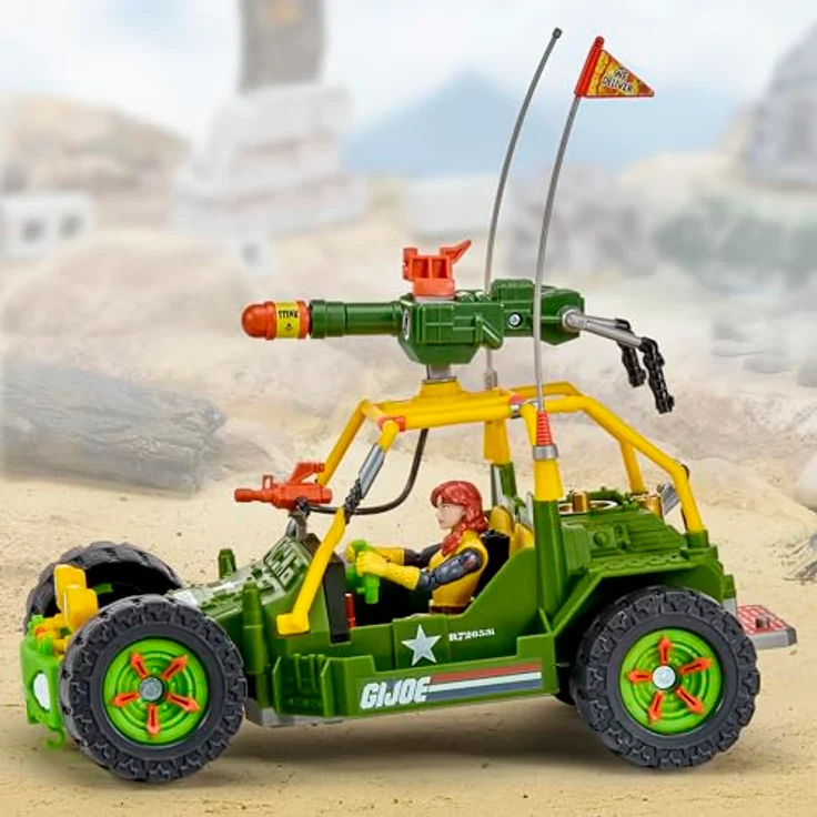 Playmates Teenage Mutant Ninja Turtles X G.I. Joe A.W.E. Shell-Striker Fahrzeug mit Figur, bedruckte Box – Bild 6