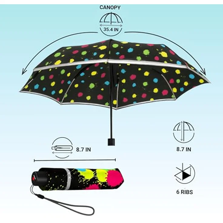 Knirps Rookie Manual Kinder Schultaschenschirm Regenschirm Taschen Kinderschirm Bubble Bust – Bild 8