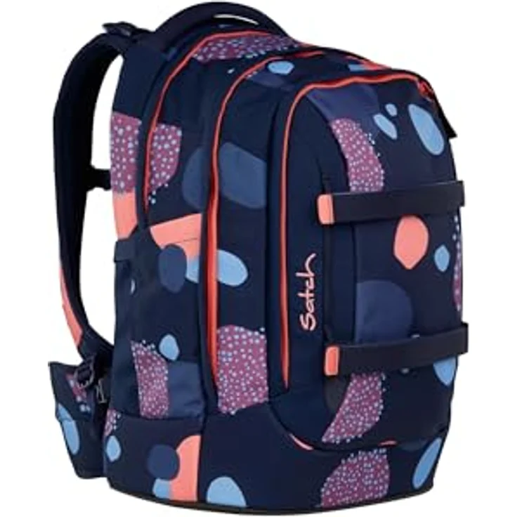 Satch Schulrucksack Pack - Ergonomischer Schulrucksack 45 cm mit 30 Litern Volumen, verstellbaren Tragegurten und reflektierenden Elementen, coral reef – Bild 5