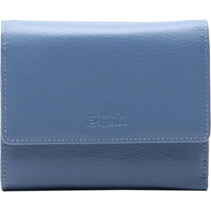 Esquire Viktoria Geldbörse RFID, Leder Kinderportemonnaie in taubenblau, 12 cm x 9 cm x 1.5 cm