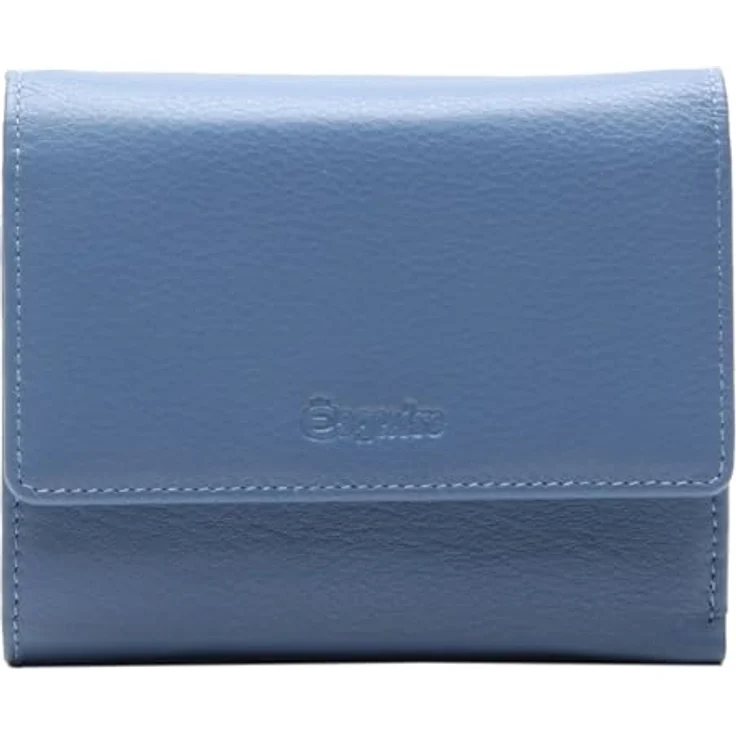 Esquire Viktoria Geldbörse RFID, Leder Kinderportemonnaie in taubenblau, 12 cm x 9 cm x 1.5 cm – Bild 1