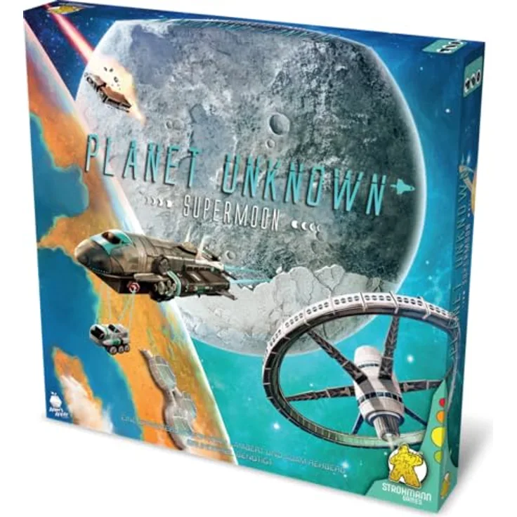Strohmann Games STR24004 Planet Unknown – Supermoon [ Erweiterung], Brettspiel mit familiären und kennergerechten Features