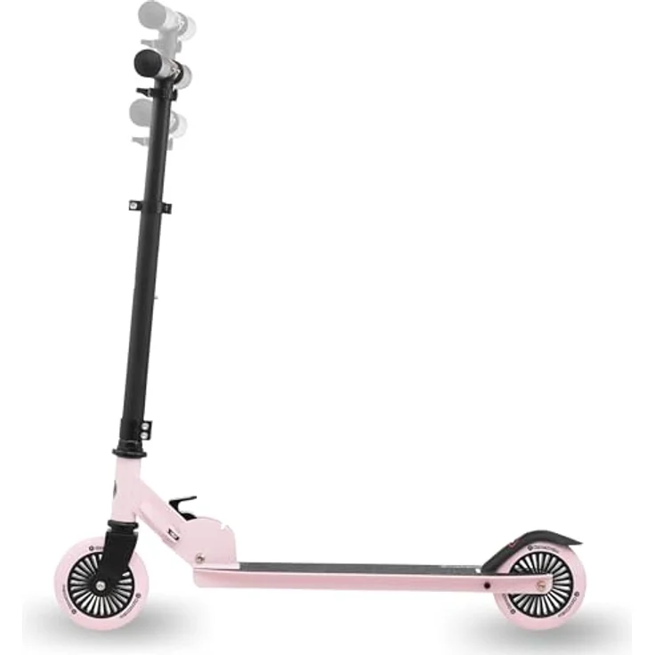 HyperMotion Willy Kinder-Zweirad-Scooter – faltbar, höhenverstellbar, Polyurethan-Räder, rosa – Bild 3