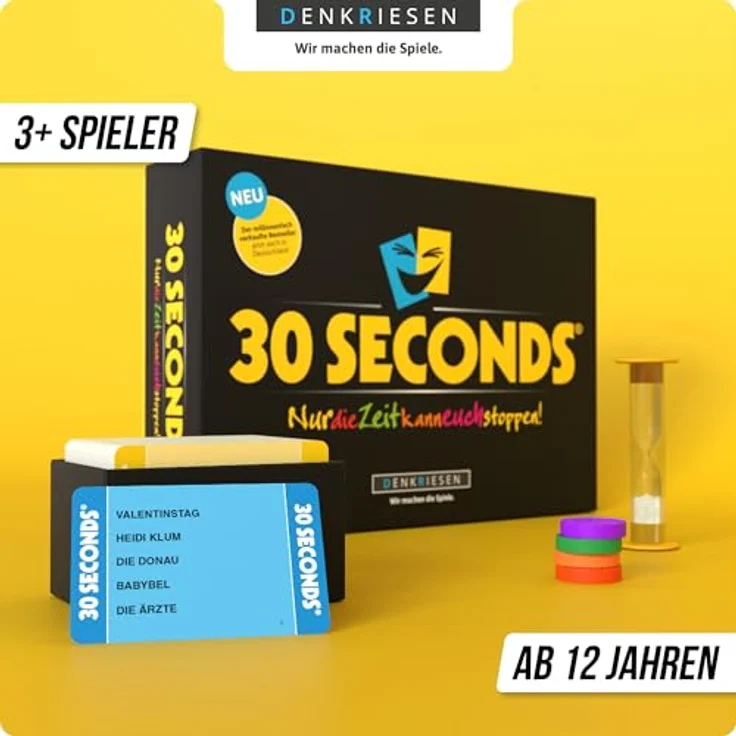 DENKRIESEN 30 Seconds® - Party- und Familienspiel ab 12 Jahren, 3+ Spieler, Bis zu 16 Spieler möglich - Deutsches Brettspiel mit 2400 Begriffen – Bild 3