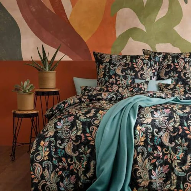 ESTELLA Bettwäsche Regina, Multicolor 3-teilig, 135x200 cm + 80x80 cm + 40x80 cm, seidig-glänzend, pflegeleicht, atmungsaktiv, 100% Baumwolle – Bild 5