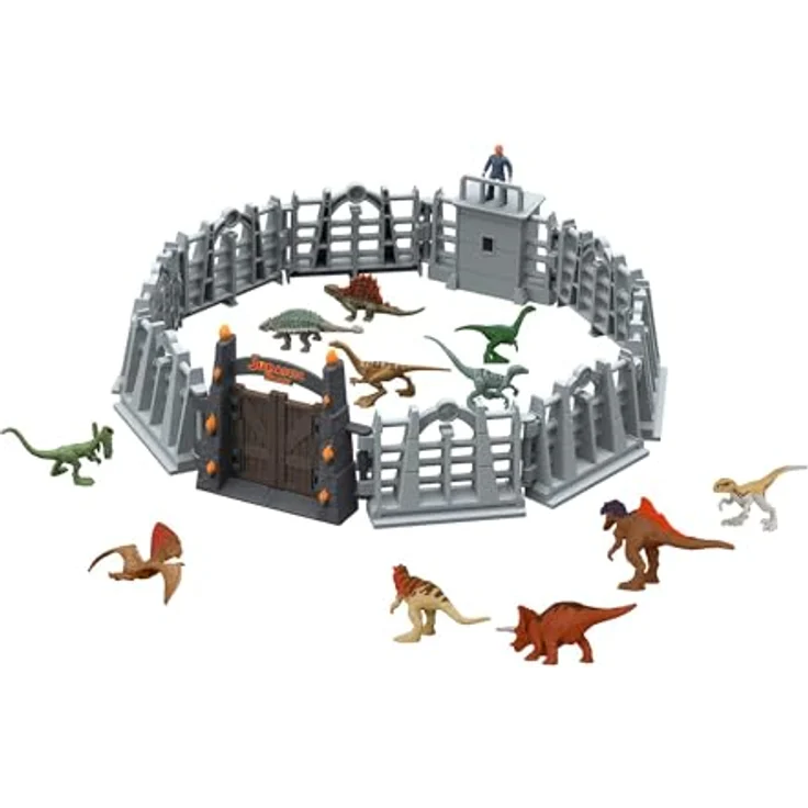JURASSIC WORLD 30. Jubiläum Adventskalender - 24 Türchen mit Mini-Dinosauriern, Menschenfiguren und Teilen für einen aufregenden Spielbereich, für Kinder ab 4 Jahren, HTK45 – Bild 2