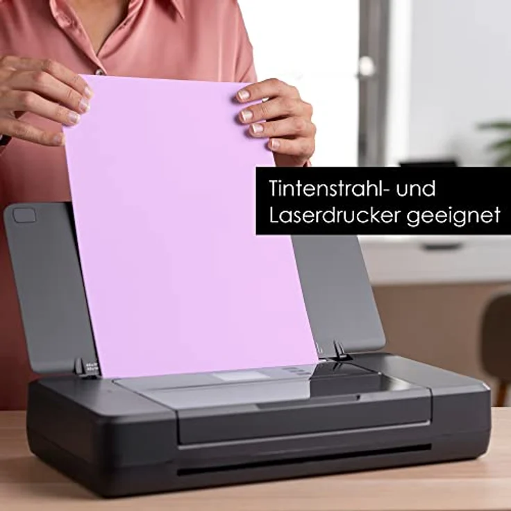 OfficeTree 50 x Tonkarton Pastell A4 - Tonpapier Pastellfarben 300g/m² - 10 Farben - Tonpapier A4 - Fotokarton A4 zum Basteln und Gestalten – Bild 5