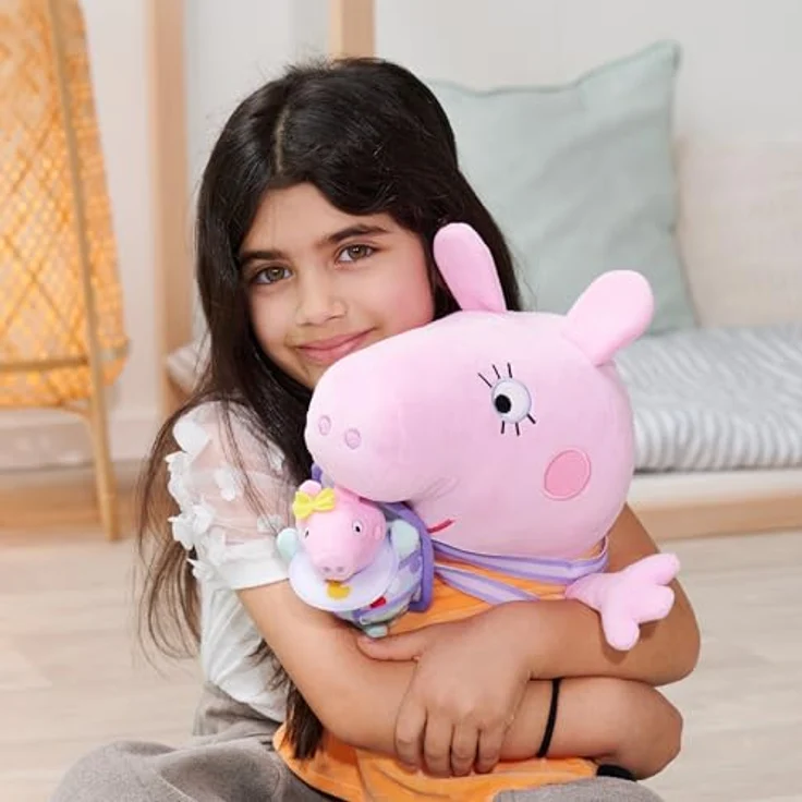 SIMBA Plüschfigur Peppa Pig - Mama Wutz mit Baby Evie, 33 cm, kuschelweich und ideal für Babys – Bild 4