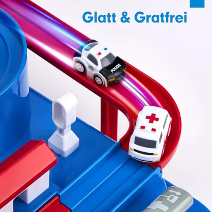 Auto Spielzeug ab 3 4 5 6 Jahre - Track Cars Spielzeug Autobahn Kinder für Kinder Jungen Mädchen über 3 Jahre, Abenteuer Autopark für Geschenk – Bild 8