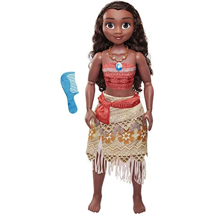 Jakks Pacific Disney Vaiana-Puppe, 80 cm, voll beweglich mit langem, welligem Haar und Styling-Kamm