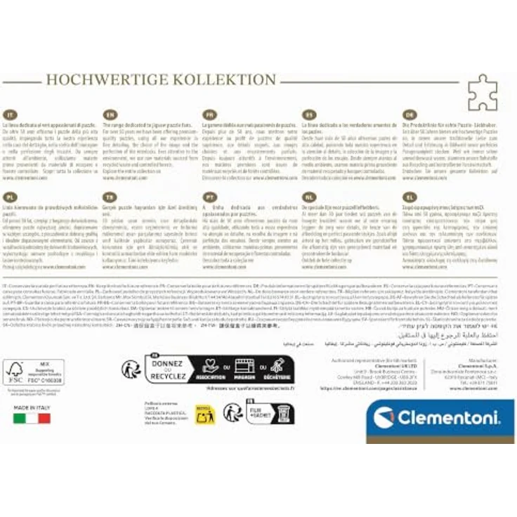 Clementoni Puzzle Museum Collection 1000 Teile, Van Gogh Sternennacht über der Rhone, 70 x 50 cm, Umweltfreundlich, Hergestellt in Italien – Bild 3