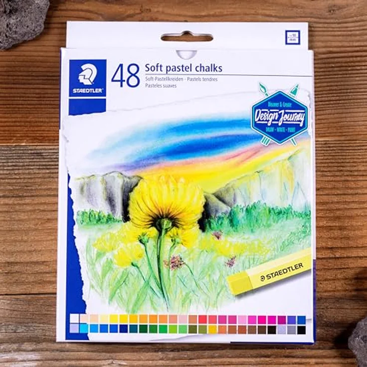 STAEDTLER Kreidemarker 2430 Soft-Pastellkreide - 10 mm, 48 Farben, Künstlerqualität, vollständig verwischbar, bruchsicher – Bild 4
